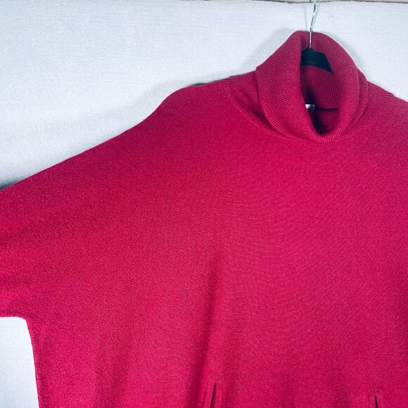 Garnet Hill Cashmere Sweater Womens S Raspberry Red Oversized Pullover Slouchy - Picture 3 of 12
